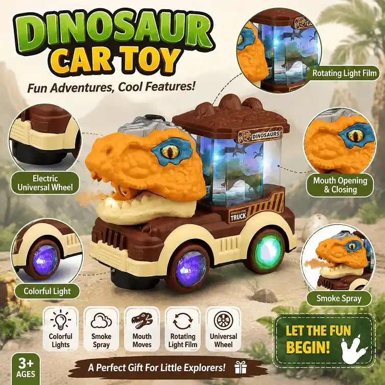 Dinosaur Spray Truck with Lights & Sound